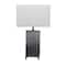 26&#x22; Gray Polystone Modern Table Lamp